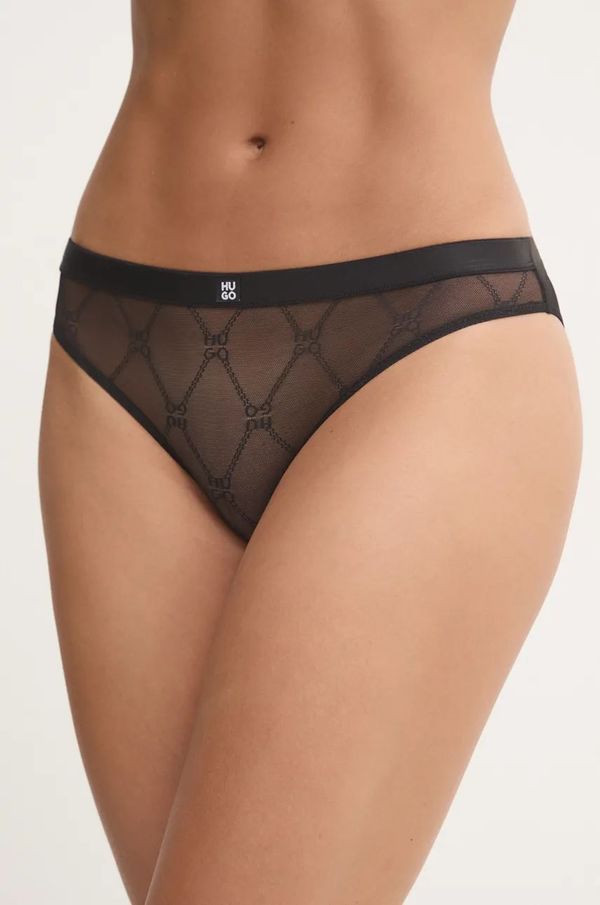 Hugo Gaćice HUGO boja: crna, od čipke, 50527201
