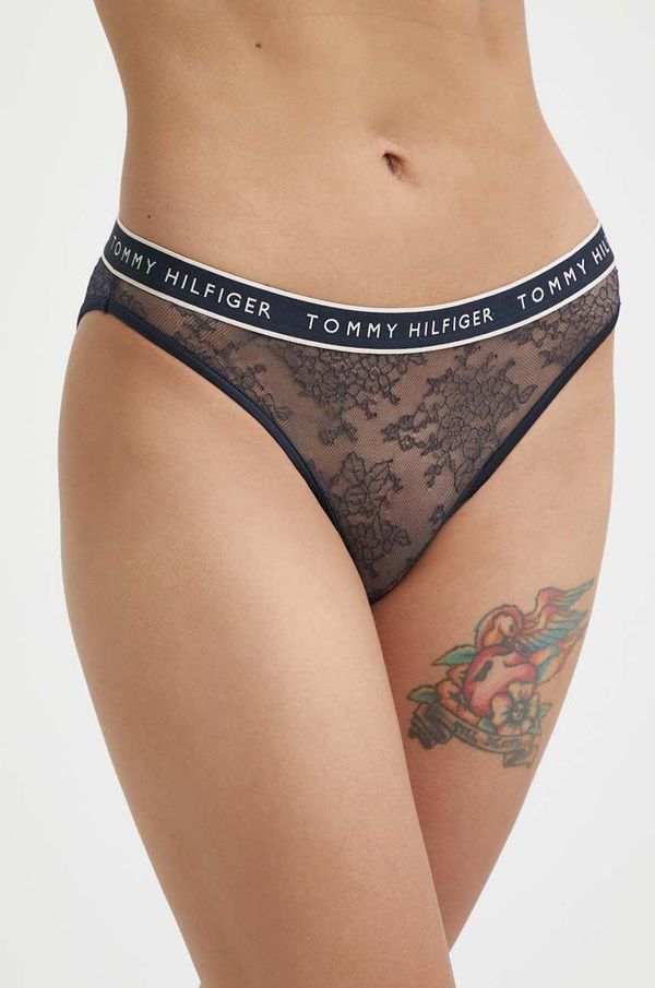 Tommy Hilfiger Gaćice Tommy Hilfiger boja: tamno plava, od čipke, UW0UW05176