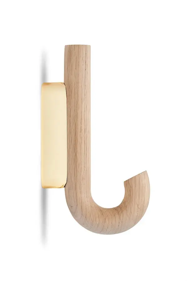 Gejst Gejst vješalica zidna od hrastova drveta 13,3 x 2 x 6,2 cm