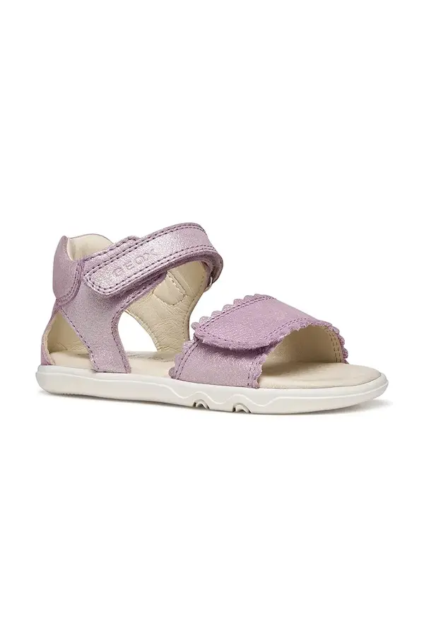 Geox Geox Dječje kožne sandale Geox SANDAL STEPPIEUP