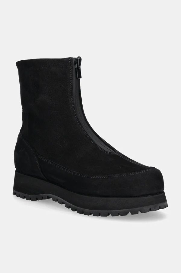 Diemme Gležanjače od nubuk kože Diemme Este boja: crna, s platformom, DI23FWESW-M01N002BLK