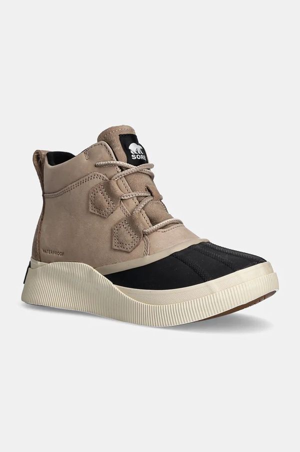 Sorel Gležanjače od nubuk kože Sorel OUT N ABOUT IV CLASSIC W boja: bež, ravni potplat, 2088161264