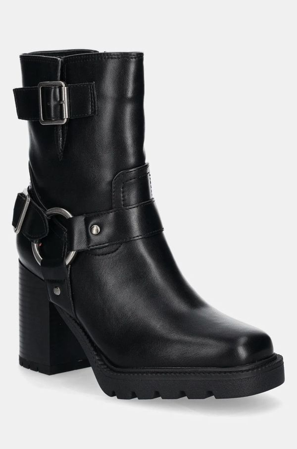 Answear Lab Gležnjače Answear Lab boja: crna, s debelom potpeticom