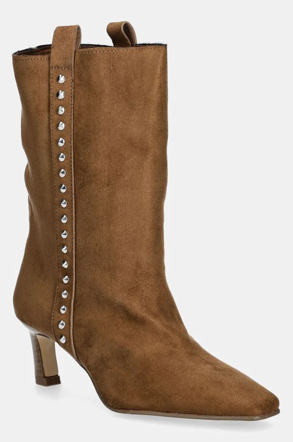 Answear Lab Gležnjače Answear Lab boja: smeđa, s tankom potpeticom