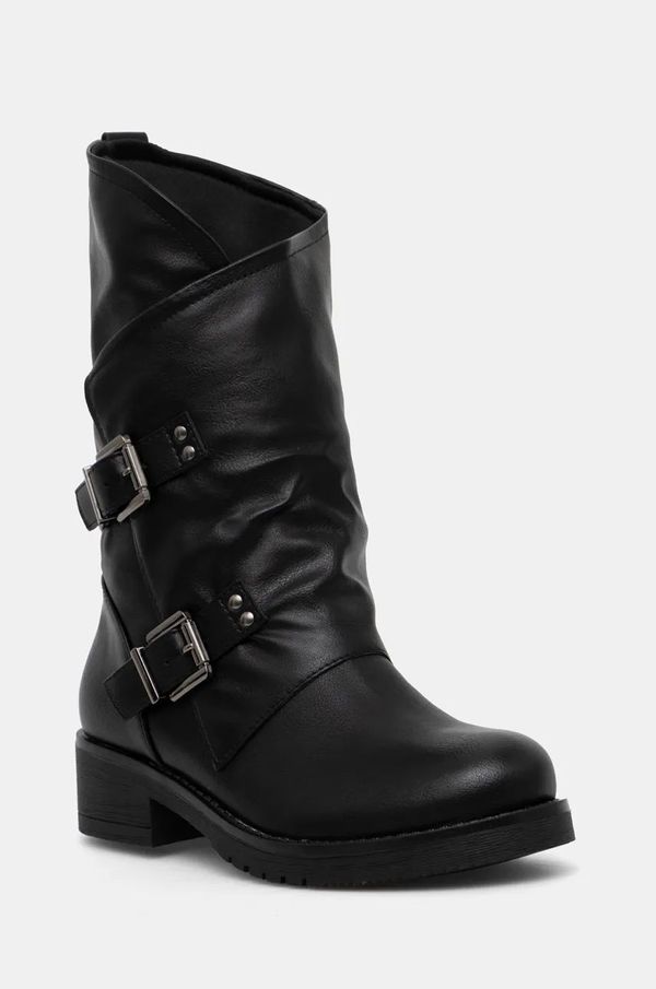 Answear Lab Gležnjače Answear Lab za žene, boja: crna, ravni potplat