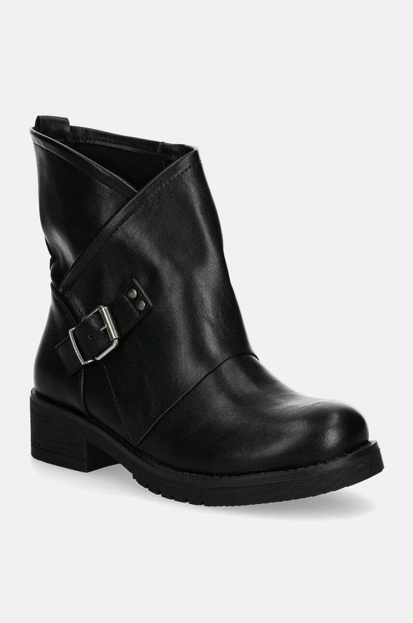 Answear Lab Gležnjače Answear Lab za žene, boja: crna, ravni potplat