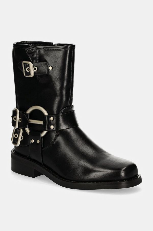 Answear Lab Gležnjače Answear Lab za žene, boja: crna, ravni potplat, sa srednje toplom podstavom