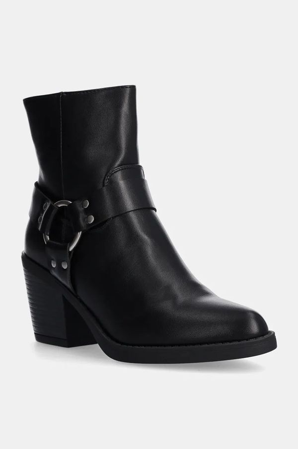 Answear Lab Gležnjače Answear Lab za žene, boja: crna, s debelom potpeticom, sa srednje toplom podstavom