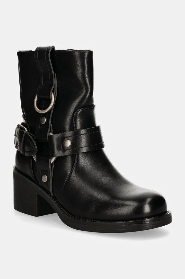 Answear Lab Gležnjače Answear Lab za žene, boja: crna, s debelom potpeticom, sa srednje toplom podstavom