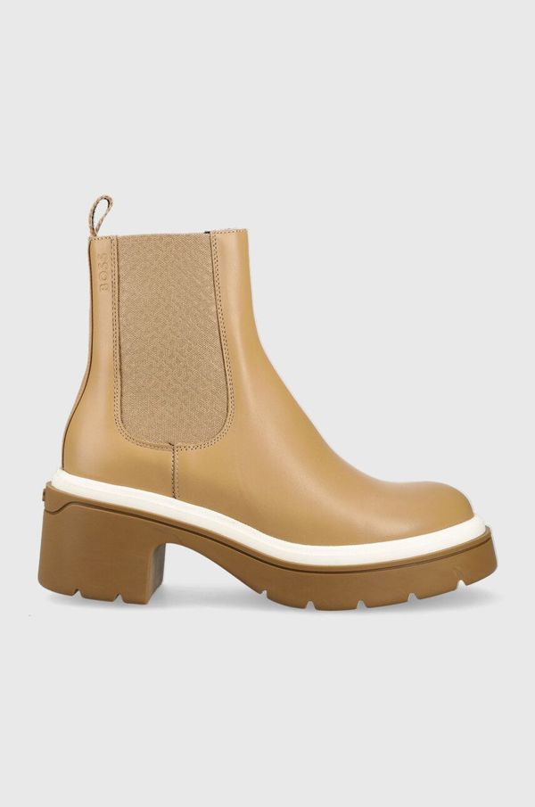 Boss Gležnjače BOSS Carol za žene, boja: smeđa, s platformom, 50498804