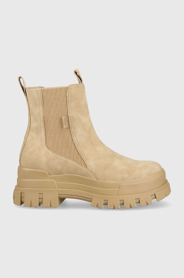 Buffalo Gležnjače Buffalo Aspha Chelsea Mid za žene, boja: bež, s platformom