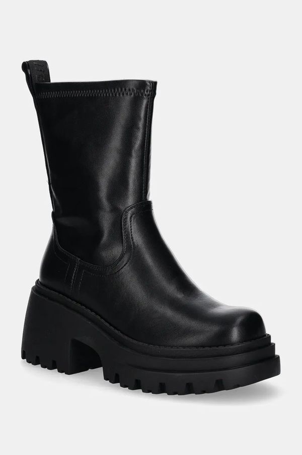 Buffalo Gležnjače Buffalo Bravr Sock Boot za žene, boja: crna, s platformom, sa srednje toplom podstavom, 1220064-BLK