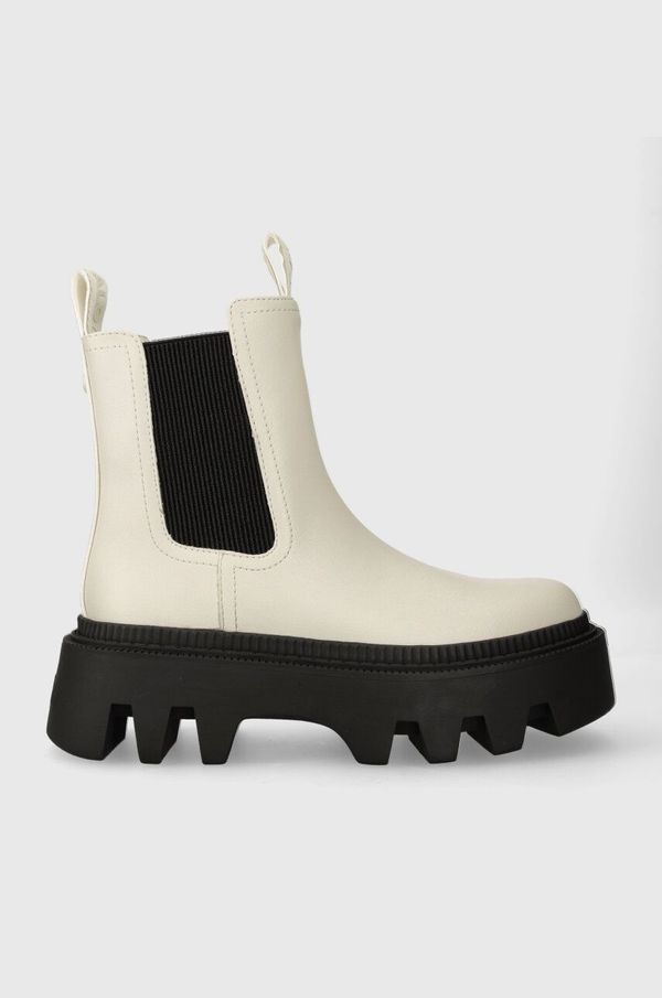 Buffalo Gležnjače Buffalo Flora Chelsea Lo za žene, boja: bež, s platformom, 1622357