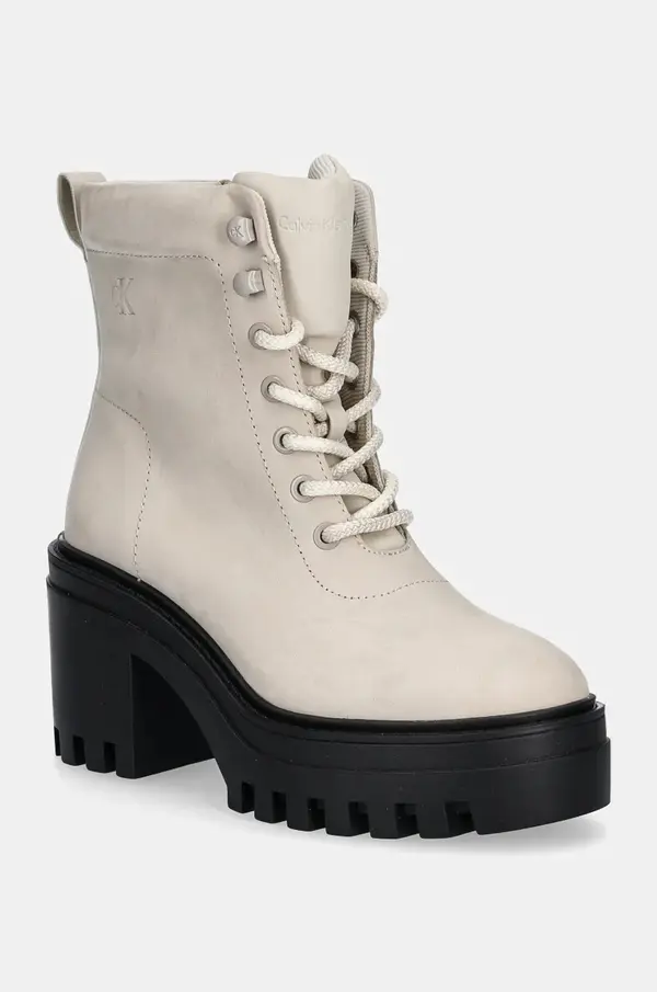 Calvin Klein Jeans Gležnjače Calvin Klein Jeans CHUNKY HEELED ZIP BOOT LTH