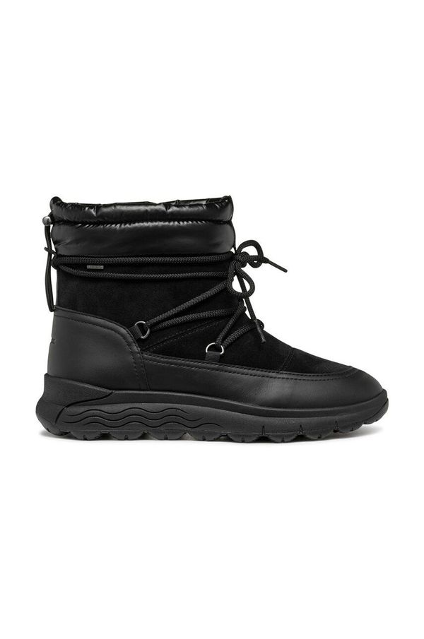 Geox Gležnjače Geox D SPHERICA 4X4 B ABX za žene, boja: crna, ravni potplat, sa srednje toplom podstavom, D4626A 08522 C9999