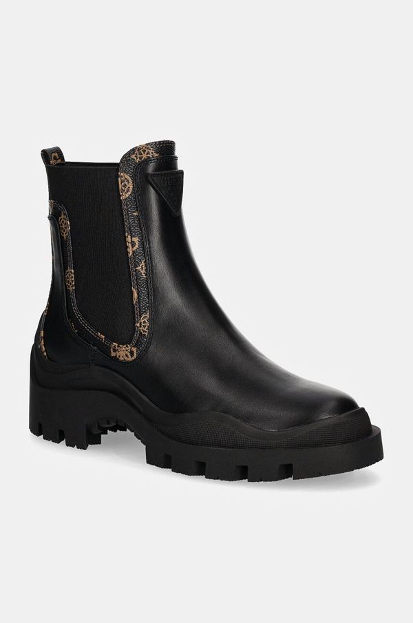 Guess Gležnjače Guess YESSES2 za žene, boja: crna, s platformom, FLFYSS ELE10