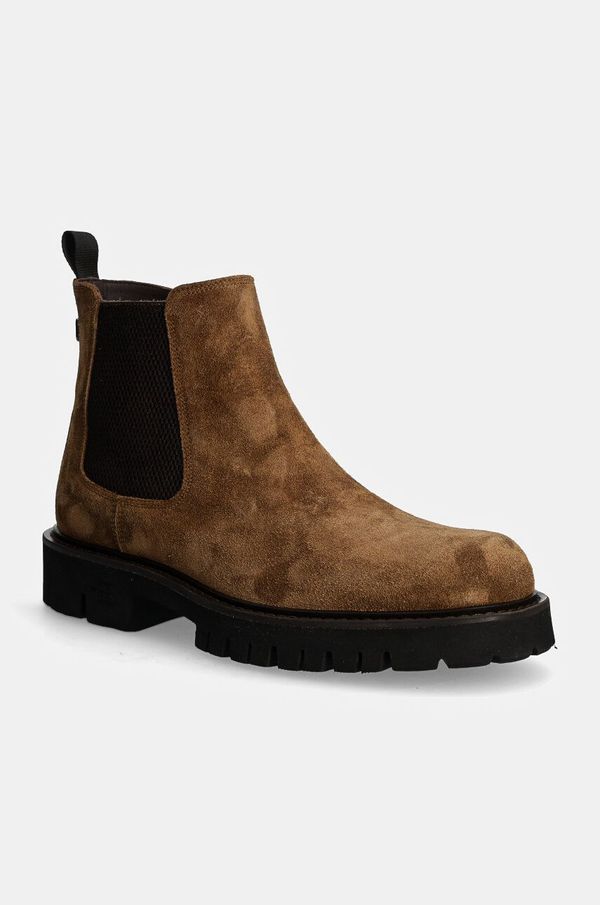 Baldinini Gležnjače od brušene kože Baldinini za muškarce, boja: smeđa, U5B022P1CROS