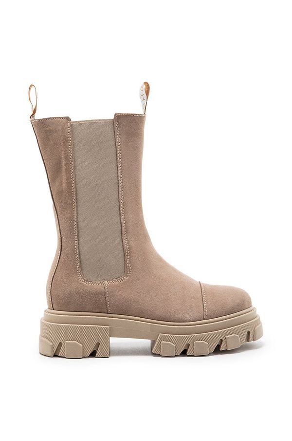 Charles Footwear Gležnjače od brušene kože Charles Footwear za žene, boja: bež, s platformom