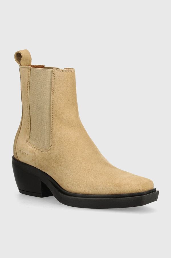 Copenhagen Gležnjače od brušene kože Copenhagen za žene, boja: bež, ravni potplat, CPH236