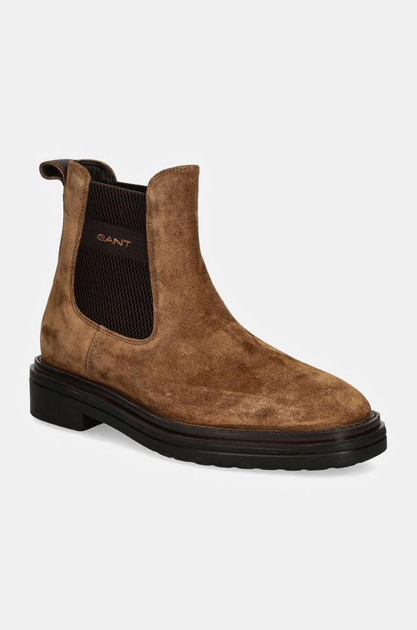 Gant Gležnjače od brušene kože Gant Boggar za muškarce, boja: smeđa, 29653739 G771