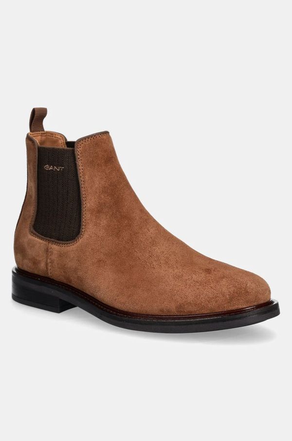 Gant Gležnjače od brušene kože Gant St Fairkon za muškarce, boja: smeđa, 29653819 G914