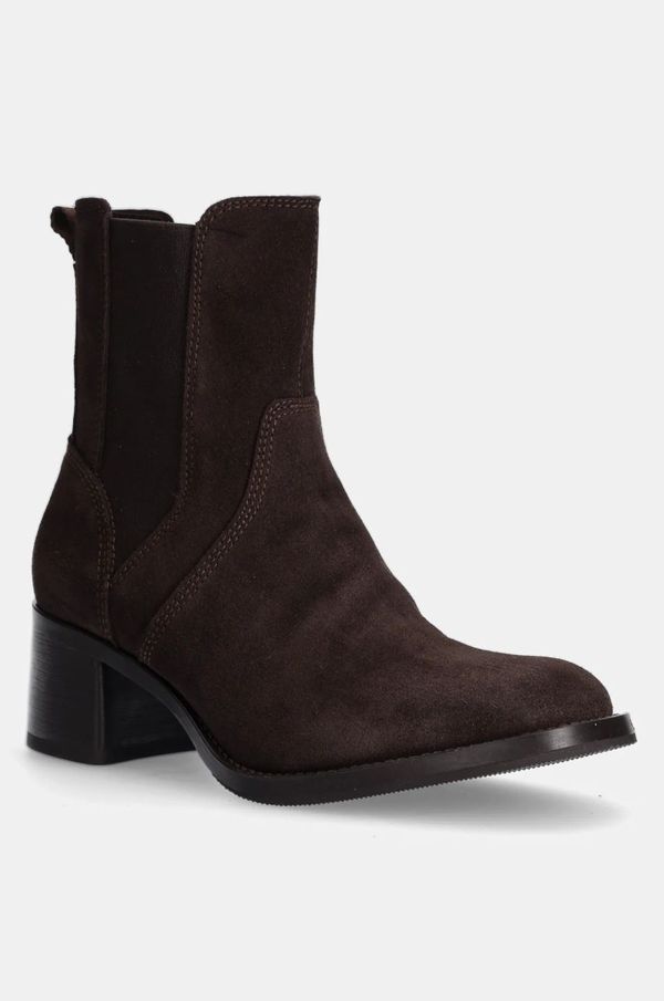 Gant Gležnjače od brušene kože Gant Workdale za žene, boja: smeđa, s debelom potpeticom, 29553797 G46