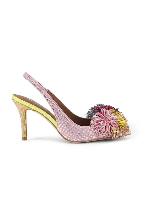 Kurt Geiger London Gležnjače od brušene kože Kurt Geiger London Pom Pom Sling