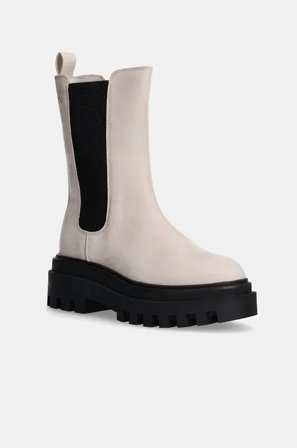 Calvin Klein Jeans Gležnjače od nubuk kože Calvin Klein Jeans FLATFORM CHELSEA BOOT MG NB