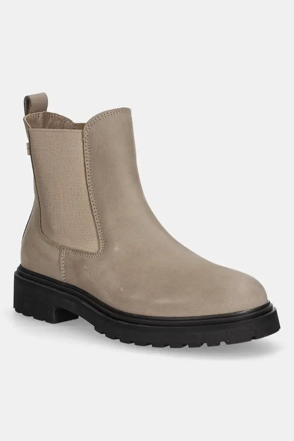 Tommy Hilfiger Gležnjače od nubuk kože Tommy Hilfiger TH NUBUCK CLEATED CHELSEA