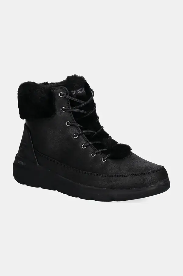 Skechers Gležnjače Skechers GLACIAL ULTRA WOND boja: crna, ravni potplat, s toplom podstavom, 144202