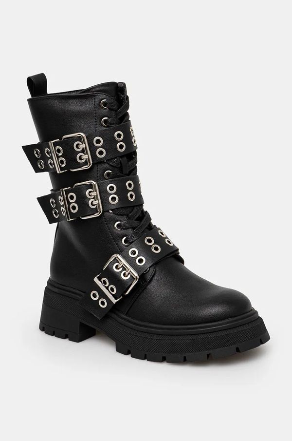 Twinset Gležnjače Twinset za žene, boja: crna, ravni potplat, 242ACP016