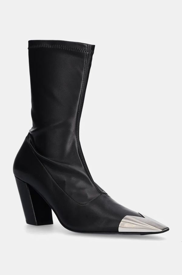 Vanda Novak Gležnjače Vanda Novak Lucrezia za žene, boja: crna, s debelom potpeticom