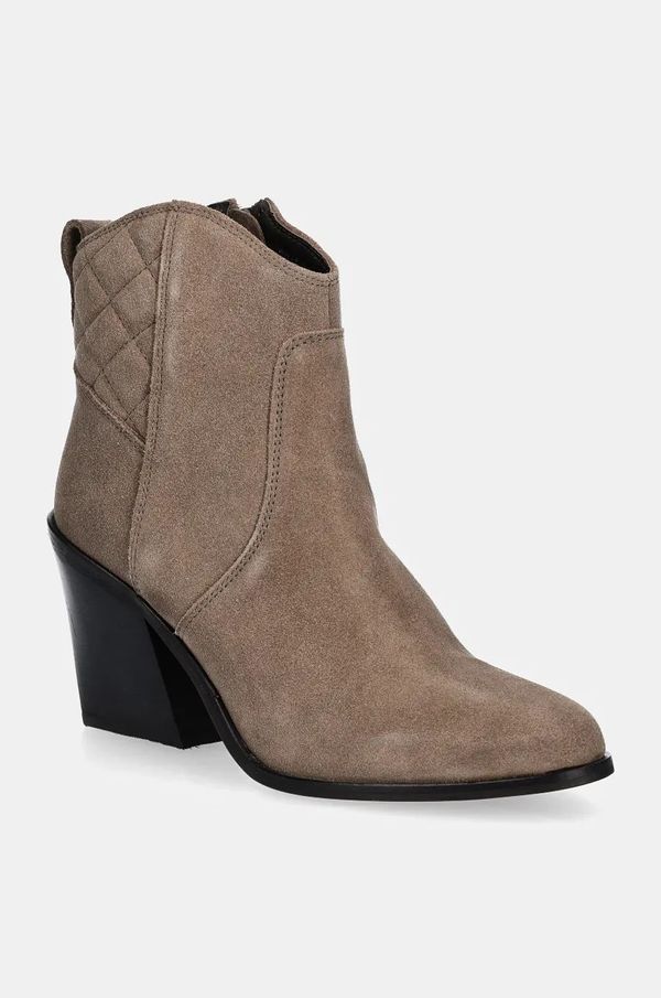 Barbour Gležnječe od brušene kože Barbour Rhonda za žene, boja: bež, s debelom potpeticom, LFO0731BE32