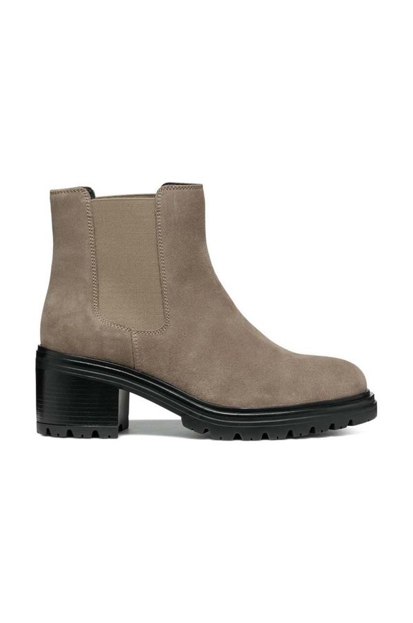 Geox Gležnječe od brušene kože Geox D DAMIANA za žene, boja: bež, s debelom potpeticom, D16QCE 022NH C6029