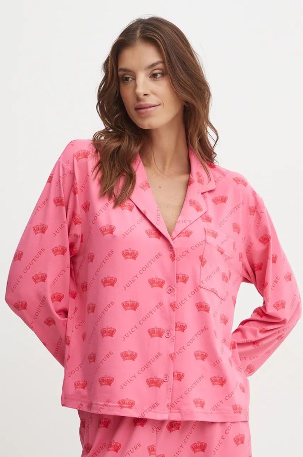 Juicy Couture Gornji dio pidžame na zakopčavanje Juicy Couture ESTELLE PYJAMA TOP za žene, boja: ružičasta, JCLPT224503