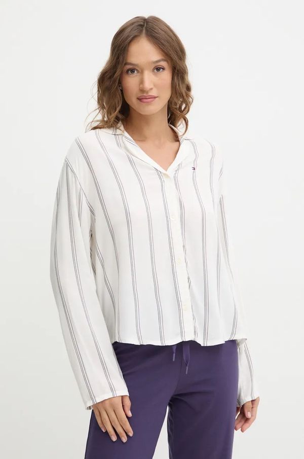 Tommy Hilfiger Gornji dio pidžame na zakopčavanje Tommy Hilfiger za žene, boja: bež, UW0UW05614