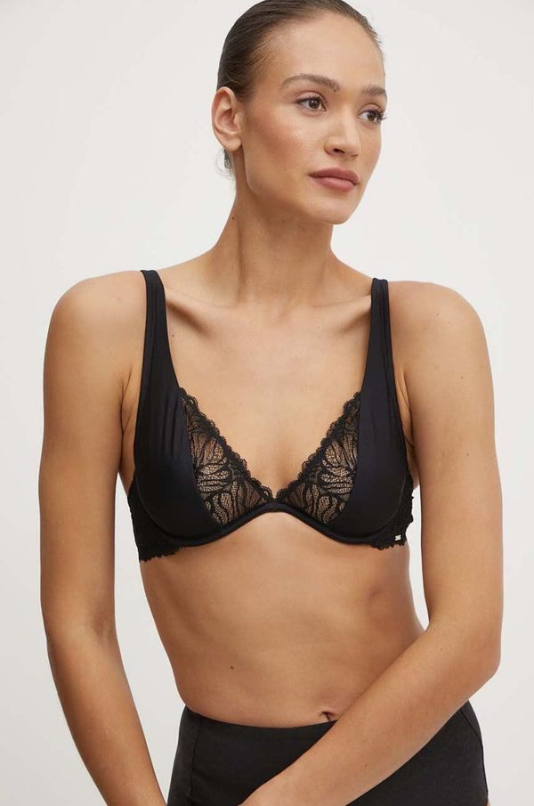 Boss Grudnjak BOSS boja: crna, čipkasti, bez uzorka, 50520396