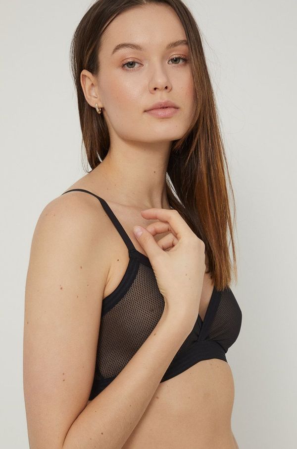 DKNY Grudnjak Dkny boja: crna, prozirni, jednobojni model