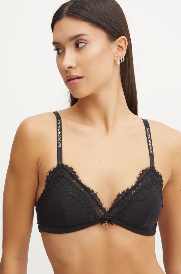 Emporio Armani Underwear Grudnjak Emporio Armani Underwear boja: crna, čipkasti, bez uzorka, 164857 4F214