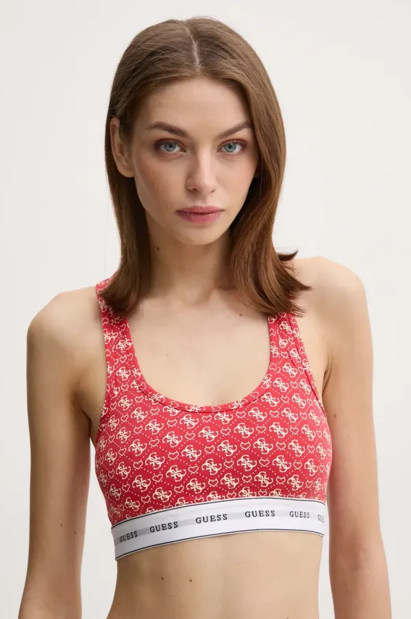 Guess Grudnjak Guess CARRIE boja: crvena, s uzorkom, O97C01 KBOE1