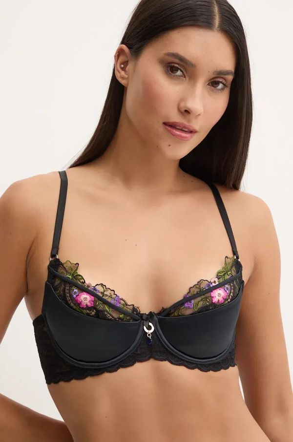 Guess Grudnjak Guess RACHEL boja: crna, čipkasti, s uzorkom, O4BC08.KCG30