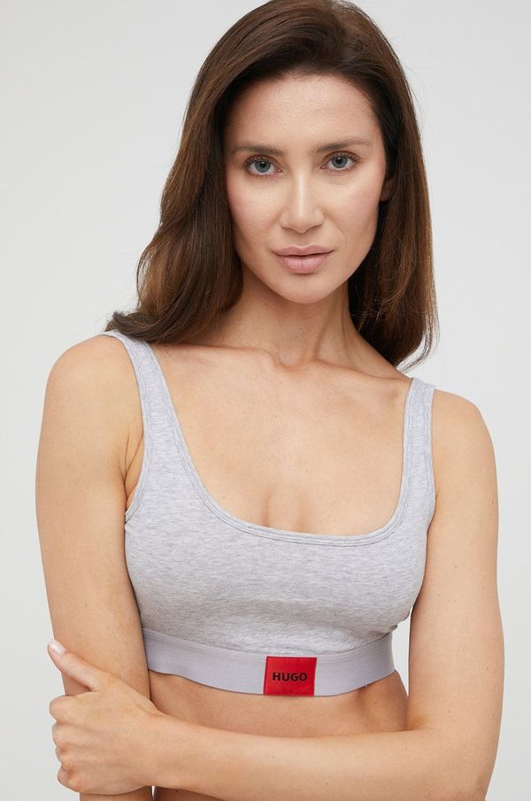 HUGO Grudnjak HUGO boja: siva, jednobojni model, 50469652