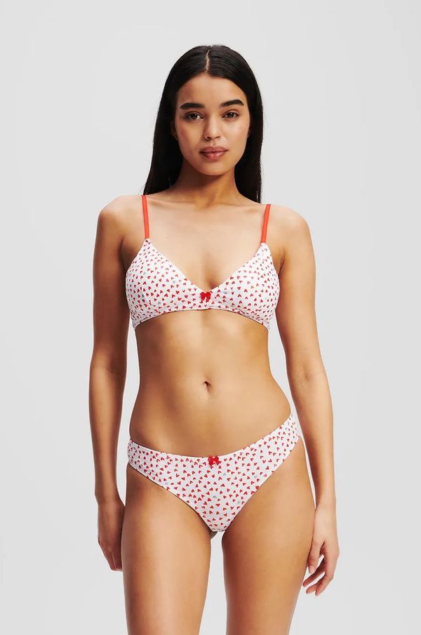 Karl Lagerfeld Grudnjak Karl Lagerfeld boja: bijela, pamučni, s uzorkom, A1W47068