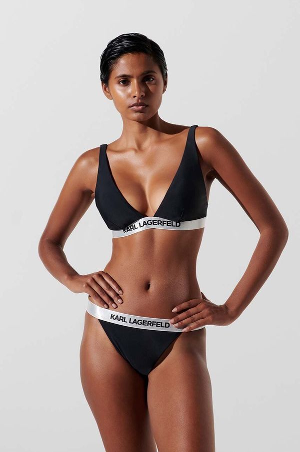 Karl Lagerfeld Grudnjak Karl Lagerfeld boja: crna, bez uzorka