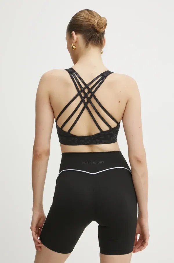 Plein Sport Grudnjak PLEIN SPORT boja: crna, s uzorkom, SAEC WJU0075 STE003N