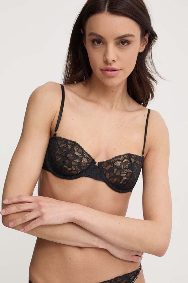 Tommy Hilfiger Grudnjak Tommy Hilfiger boja: crna, čipkasti, bez uzorka, UW0UW05245