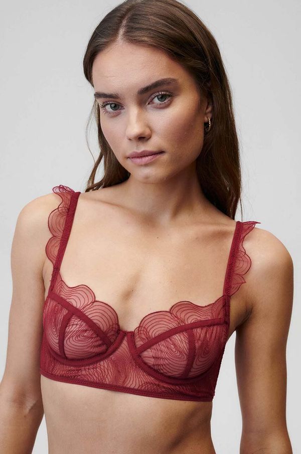 Undress Code Grudnjak Undress Code Bliss Bra boja: crvena, čipkasti, bez uzorka, 721