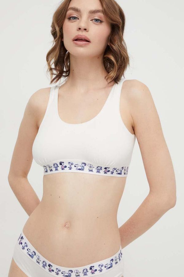 United Colors of Benetton Grudnjak United Colors of Benetton x Peanuts boja: bež, s uzorkom