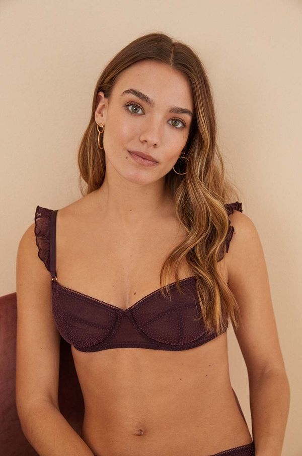 women'secret Grudnjak women'secret FEMININE LA VECINA RUBIA boja: ljubičasta, bez uzorka, 4026385.4026386