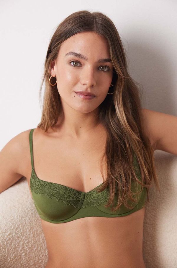 women'secret Grudnjak women'secret FEMININE TRENDY boja: zelena, čipkasti, bez uzorka, 4028145